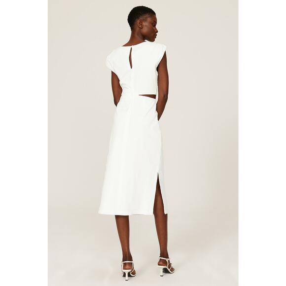 Love, Whit by Whitney Port White Cut Out Sleeveless Sheath Midi Dress Size S - Picture 2 of 14